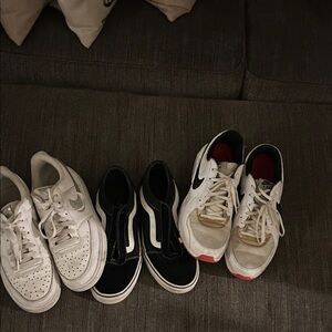 Nike White and Red Kids Sneakers